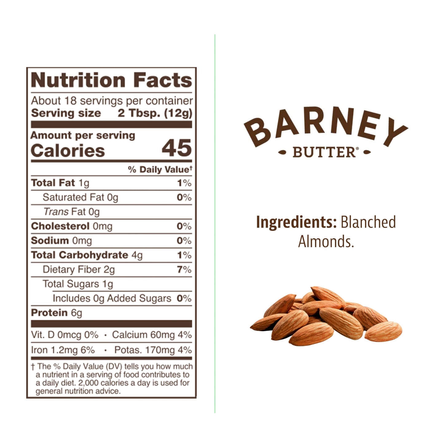 Barney Butter Powdered Almond Butter, Unsweetened, 8 Ounce Jar, No Added Sugar or Salt, Non-GMO, Gluten Free, Keto, Paleo, Vegan