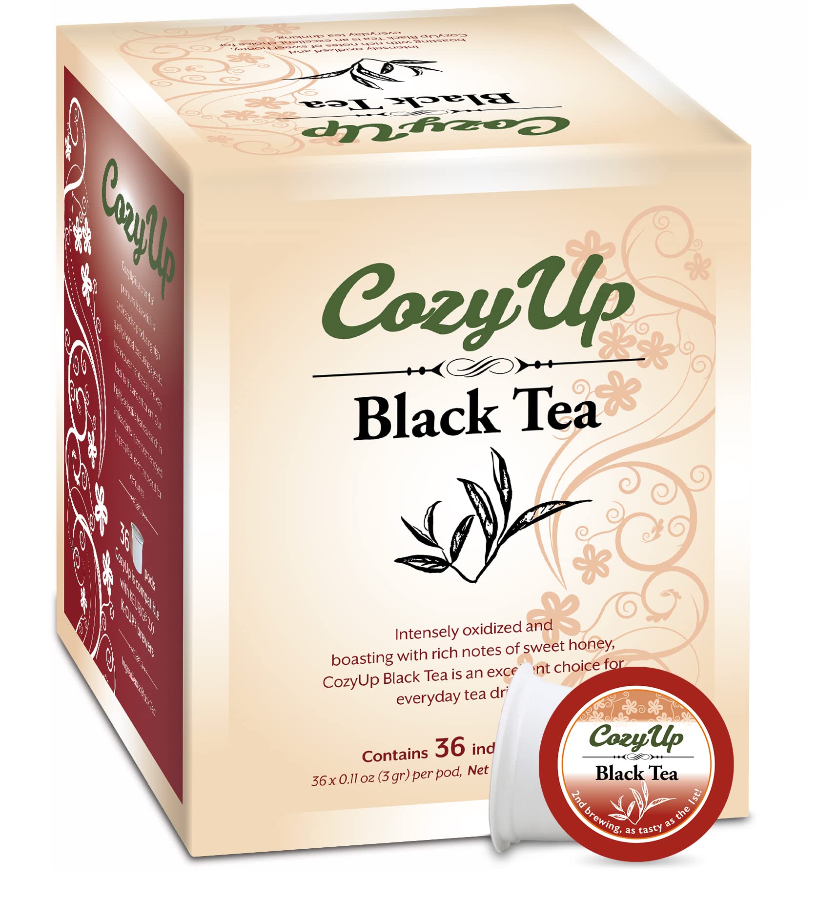 Cozy Up Black Tea Pods for Keurig K-Cup Brewers, 36 Count