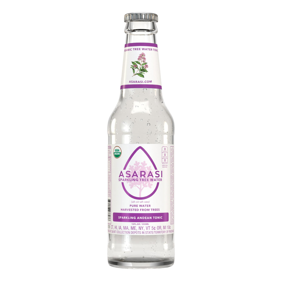 Asarasi Organic Sparkling Andean Tonic Tree Water - 12 Pack