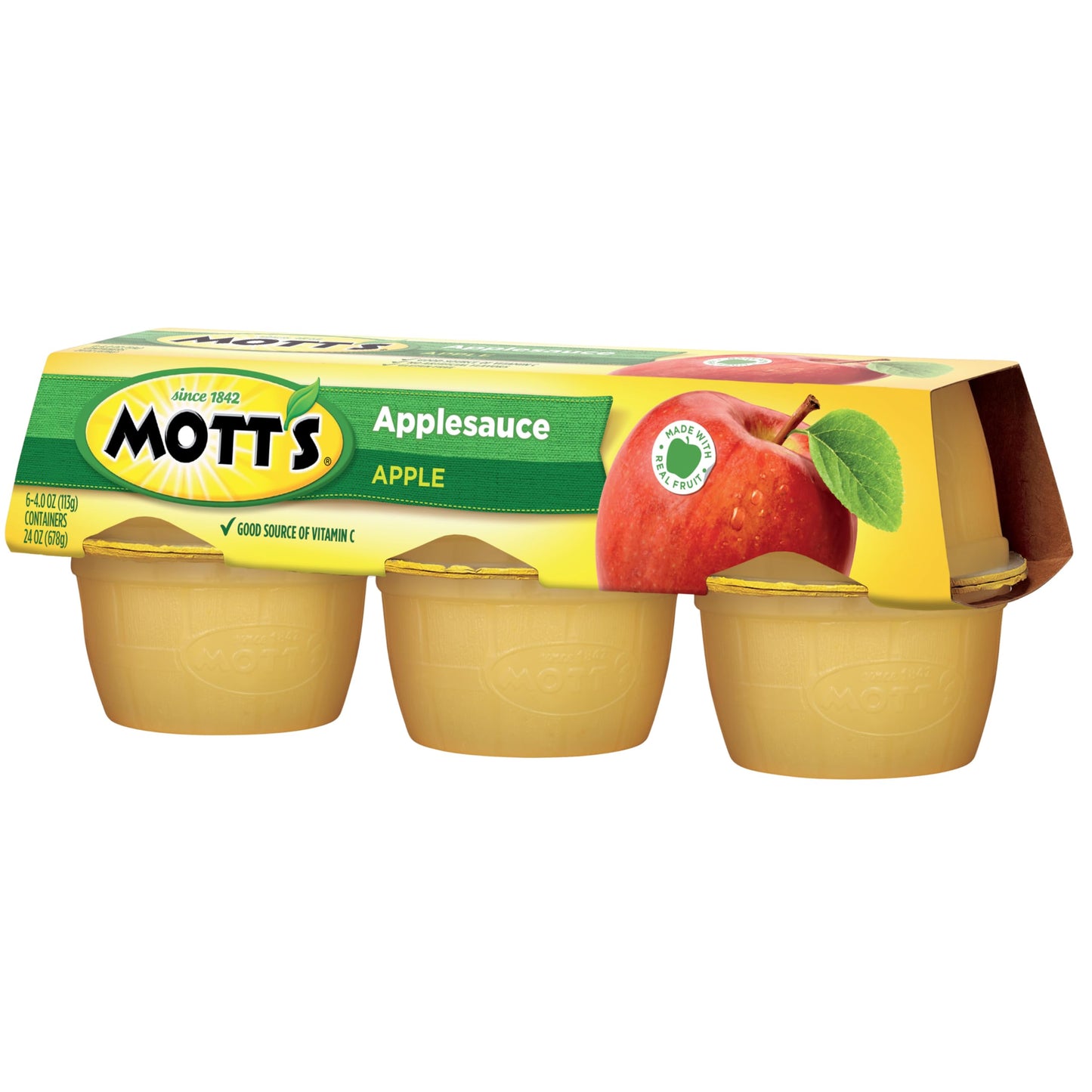 Motts Applesauce, 4 oz cups, 6 count