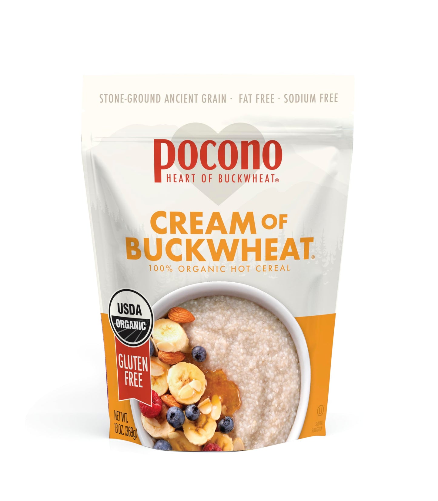 USDA Certified Organic Pocono Cream of Buckwheat (Pack of 6)