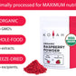 KOYAH - Organic Raspberry Powder 30 Servings (1 Scoop = 15 Raspberries), Freeze-Dried, Whole-Berry Powder, Equivalent to 450 Ras