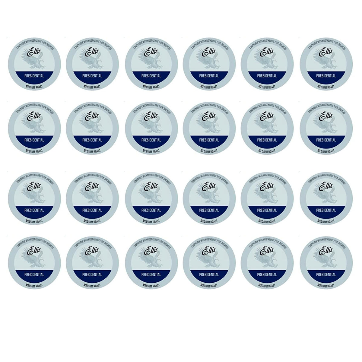 Ellis Coffee - Presidential - Light Roast - Single Serve Coffee Pods - 24 Coffee Pods