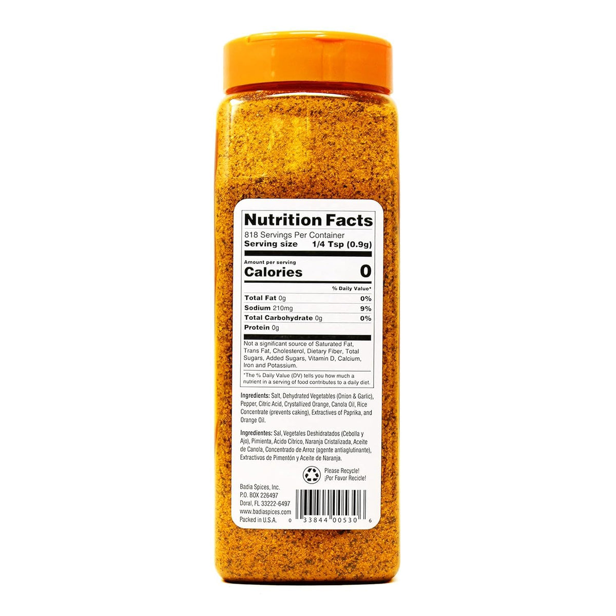 Badia Orange Pepper Seasoning, 26 Ounce (Pack Of 4)