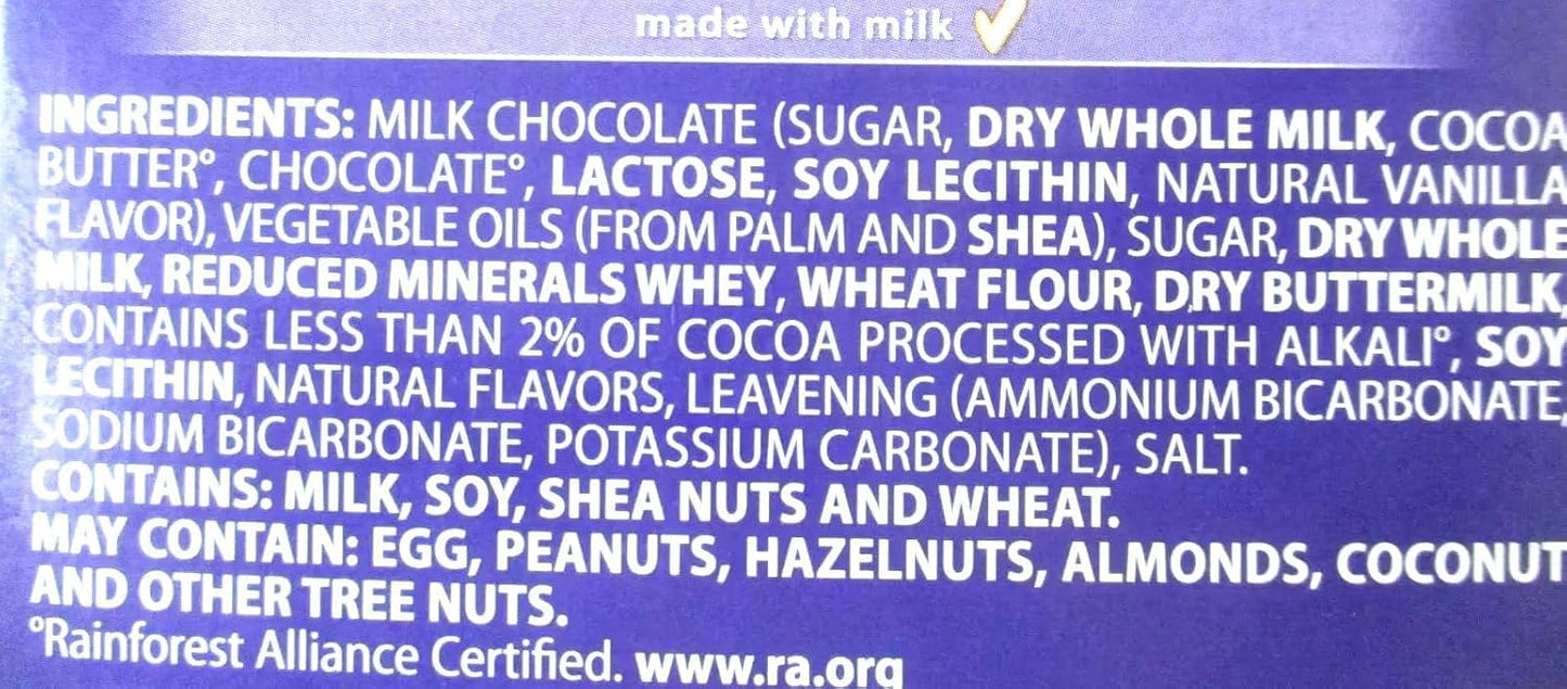 Cookies N Cream Filled Milk Chocolate Bars, Snack Snacking Food Gift Treat, 7oz Choceur Candy