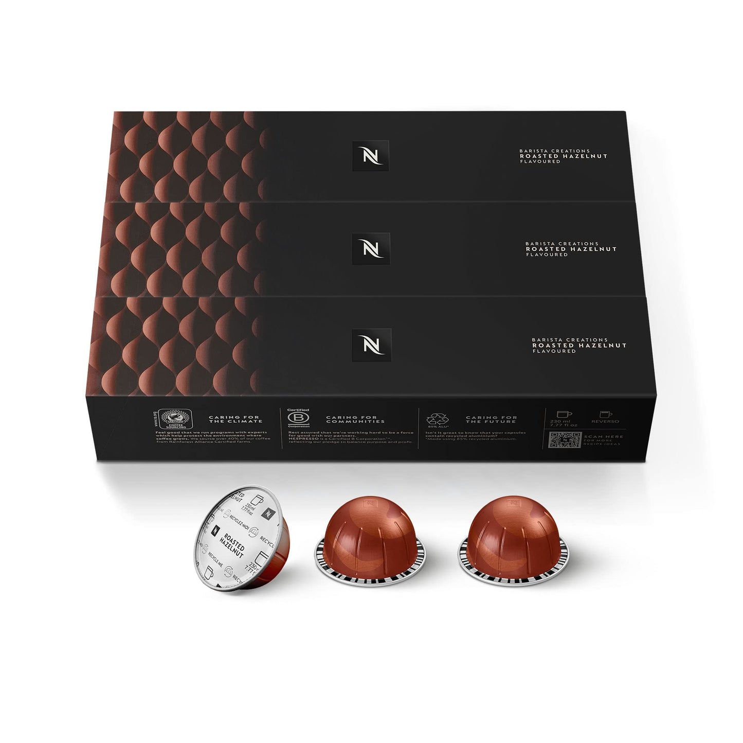 Nespresso Vertuo Roasted Hazelnut Coffee Pods, Medium Roast, 30 Count, Brews 7.8oz
