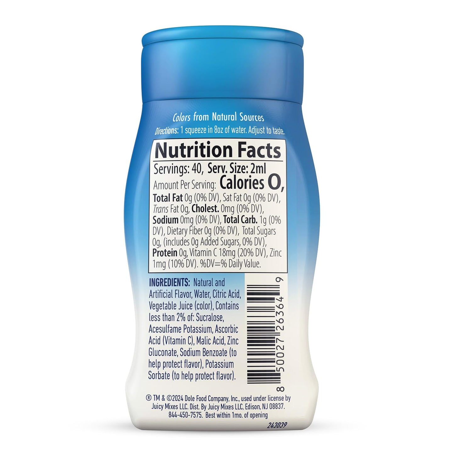 Juicy Mixes Tropical Splash Liquid Water Enhancer, Sugar Free, 10.8 Fl Oz, Pack of 4