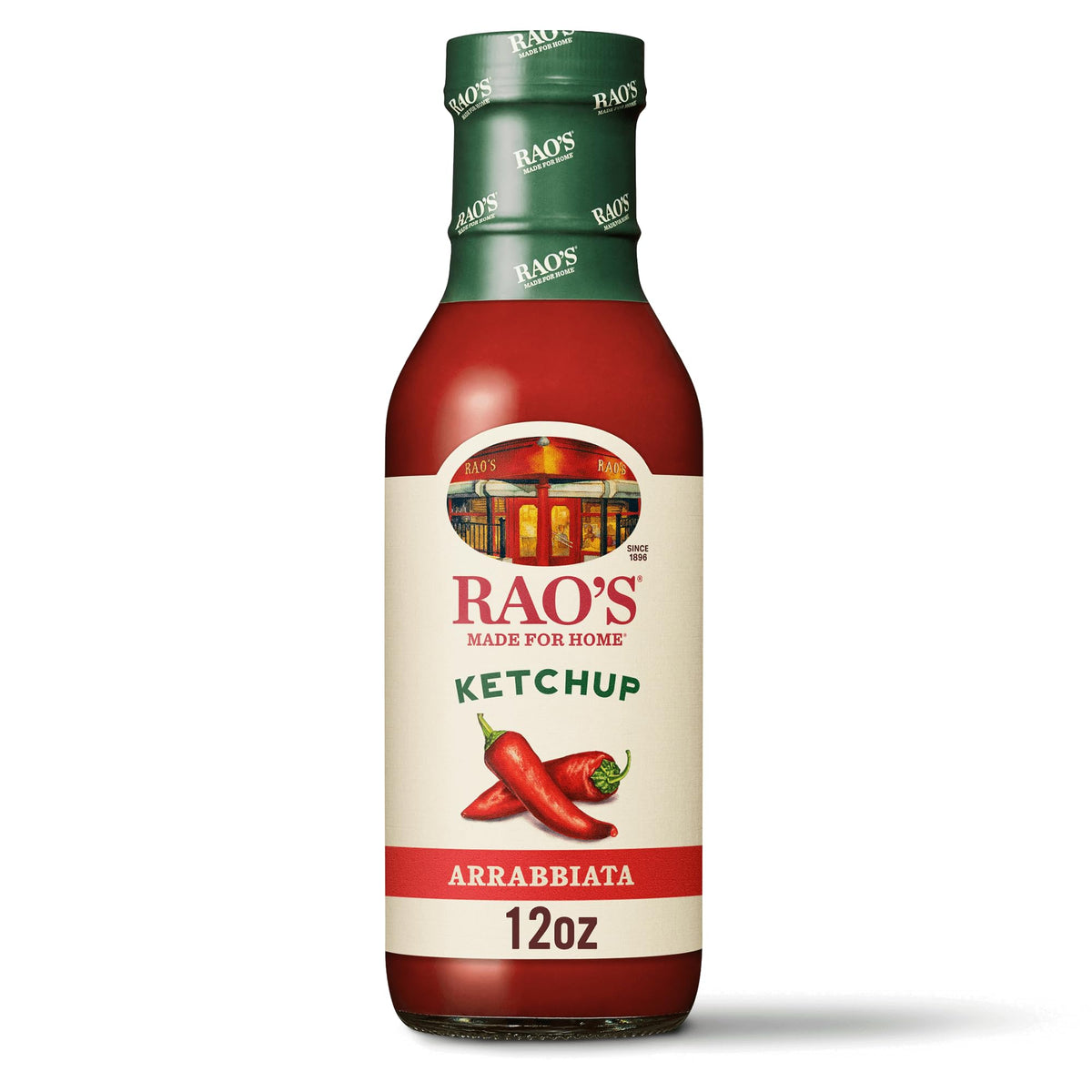 Raos Made for Home Spicy Arrabbiata Tomato Ketchup with Red Pepper, 12oz Bottle