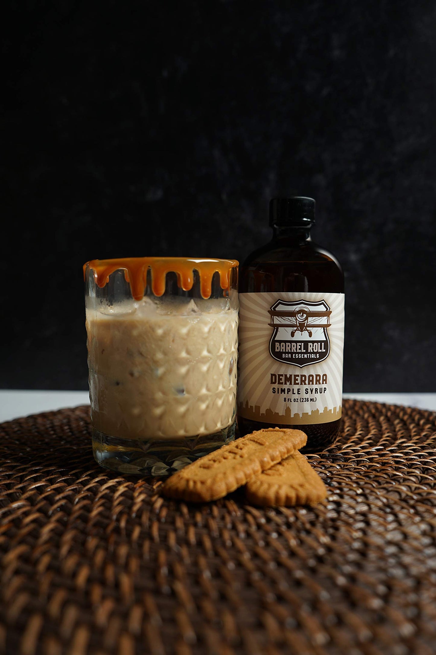 Barrel Roll Bar Essentials Cocktail Mixers - All-Natural Demerara Drink Mix - 8 Fl Oz - Small Batch Cocktail Syrups