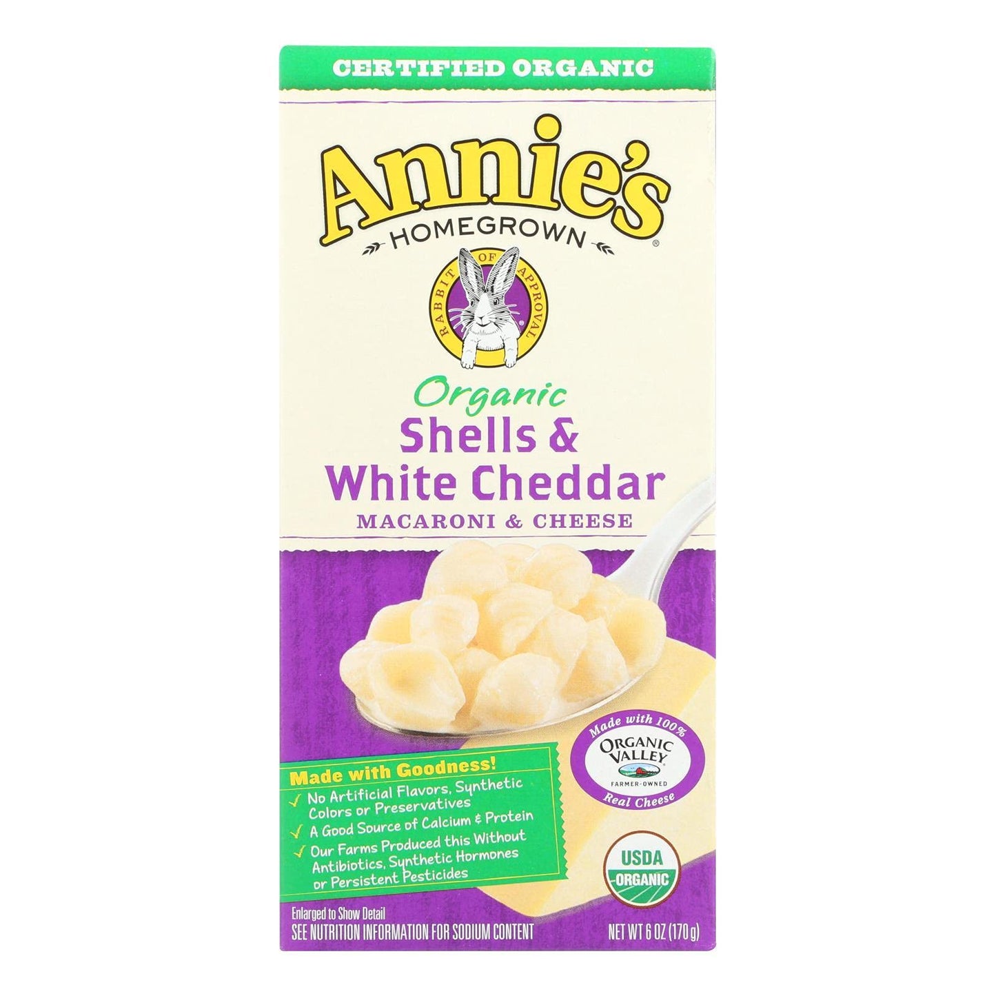 Annie'S Homegrown Organic Pasta & Organic White Cheddar ( 12X6 Oz)