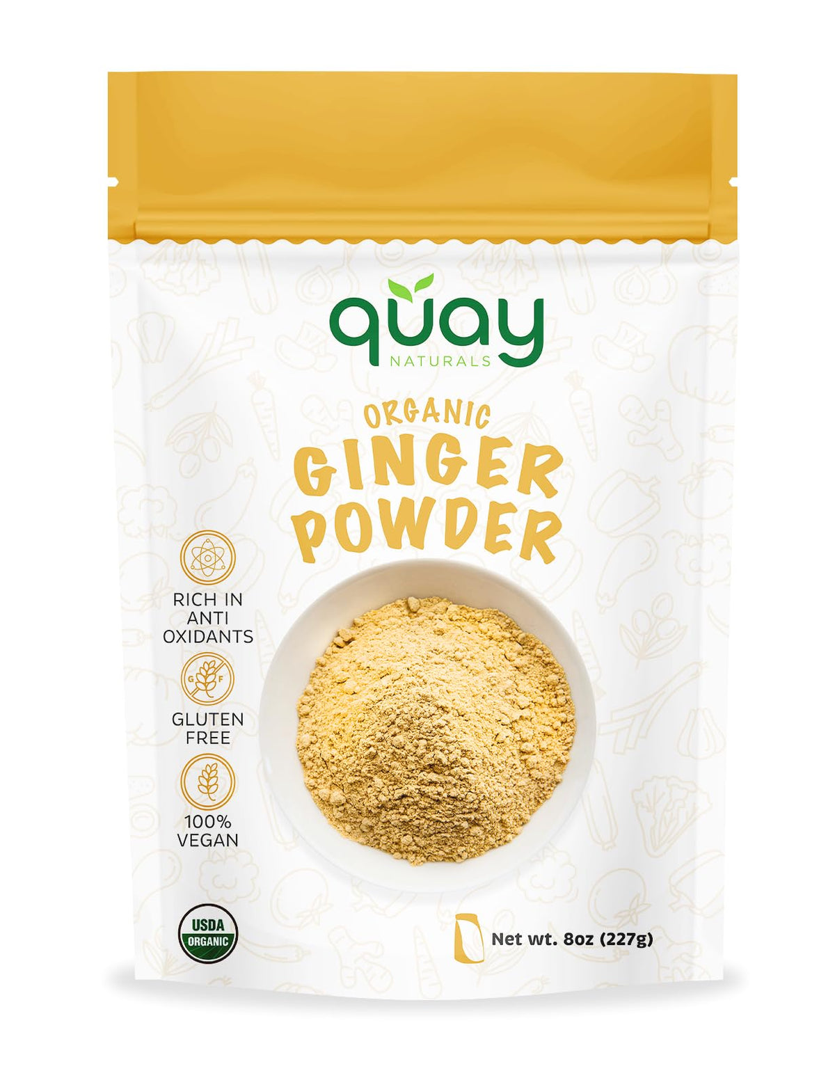 Ground Ginger Powder (8 oz) for Cooking, Baking, Tea, Energy Drinks & Beverages - Highly Aromatic - Fine Loose Powder - Powdered