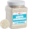 White Sprinkles - 1.6 Pounds - White Holiday Jimmies For Baking - White Sprinkles For Cake Decorating, Cupcakes, Cookies, Ice Cream - White Bridal Sprinkles