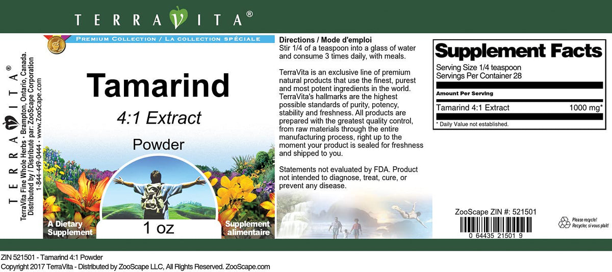 Tamarind 4:1 Powder (1 oz, ZIN: 521501)