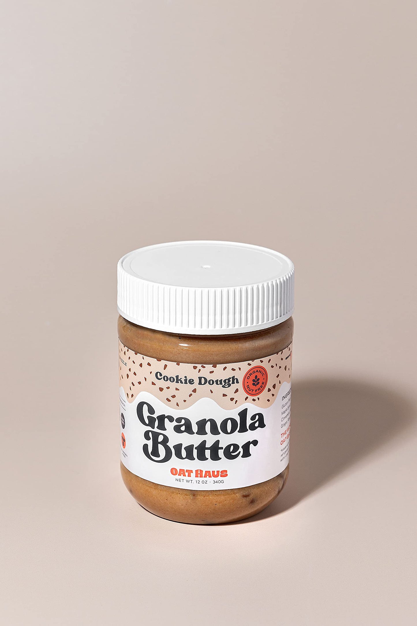 KWEEN Oat Haus Cookie Dough Granola Butter (Chipless) | Peanut-free, Almond (Tree-Nut) Free, & School-Safe (Top 8 Allergen Free)