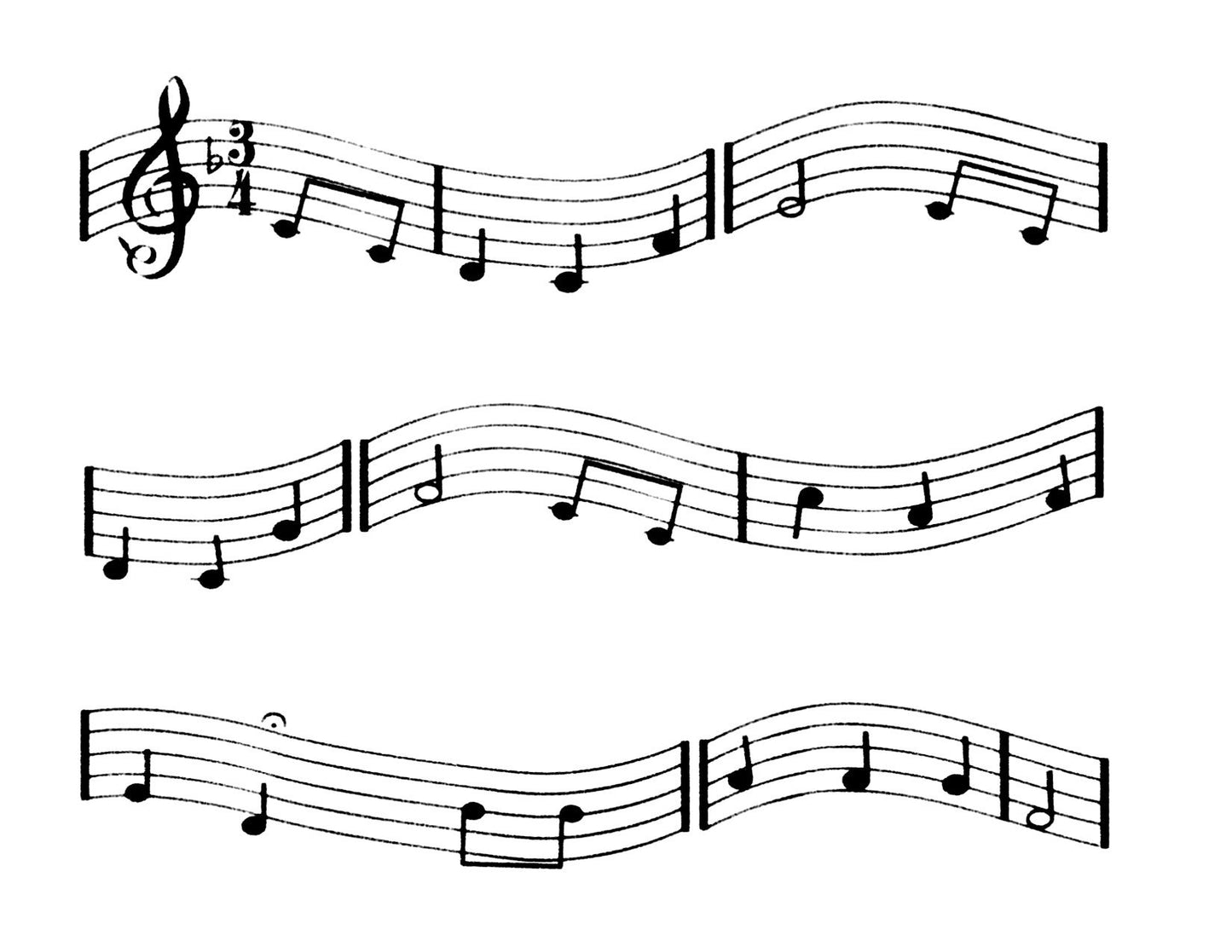 Music Notes Edible Cake Border Strips-3 Strips Yellow