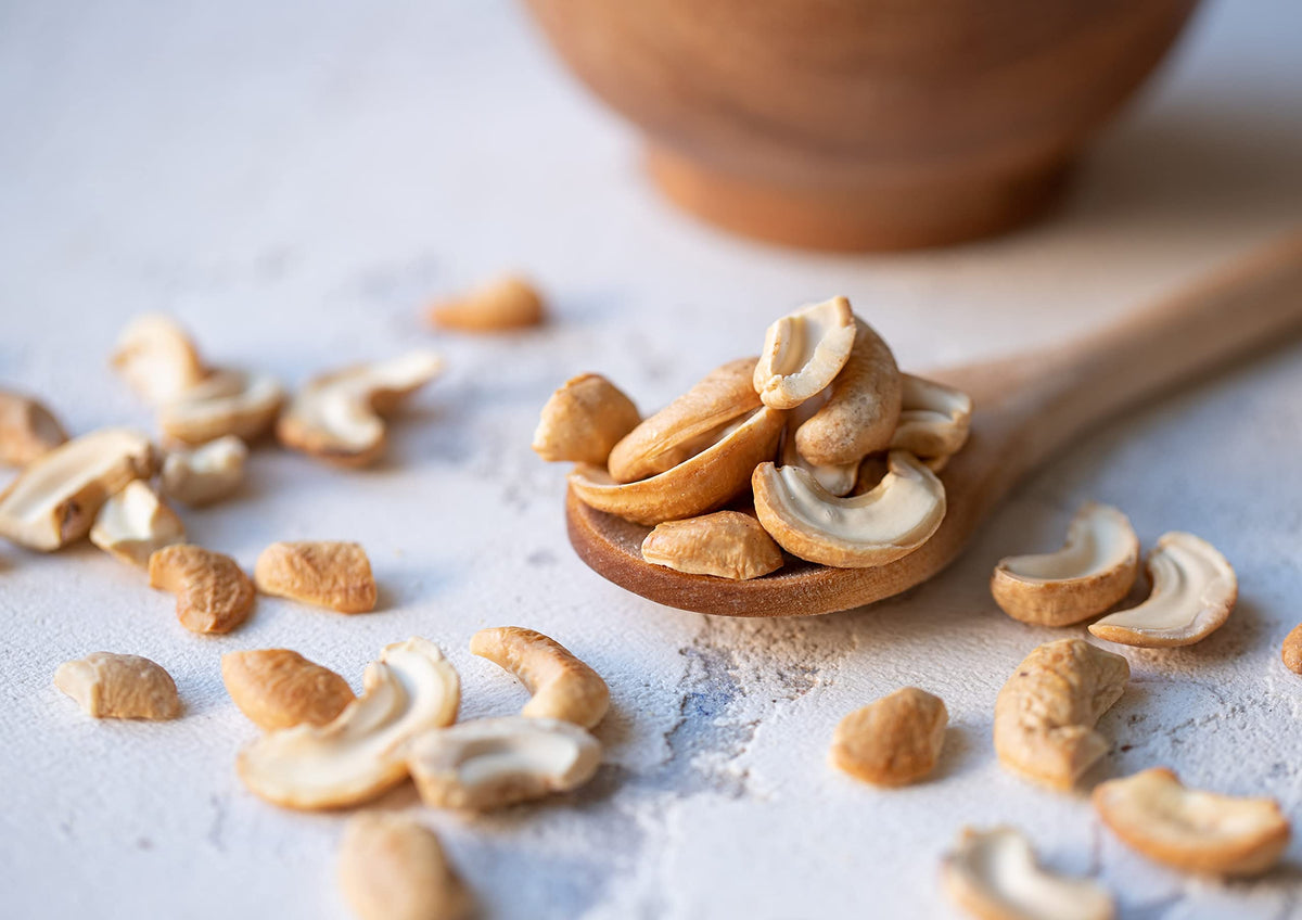 Food to Live Dry Roasted Cashew Pieces, Lightly Salted, Vegan Snack, 2 Pounds