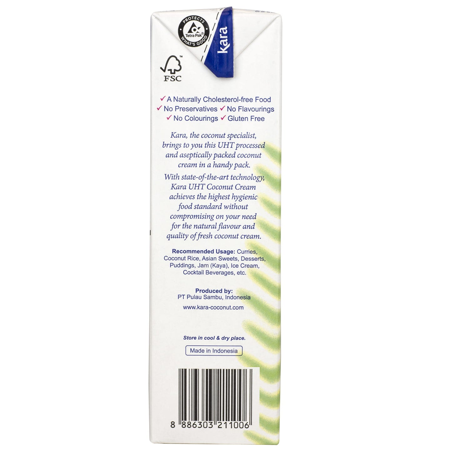 KARA Coconut Cream, 33.8 Fl Oz - Rich and Creamy, Perfect for Cooking and Baking