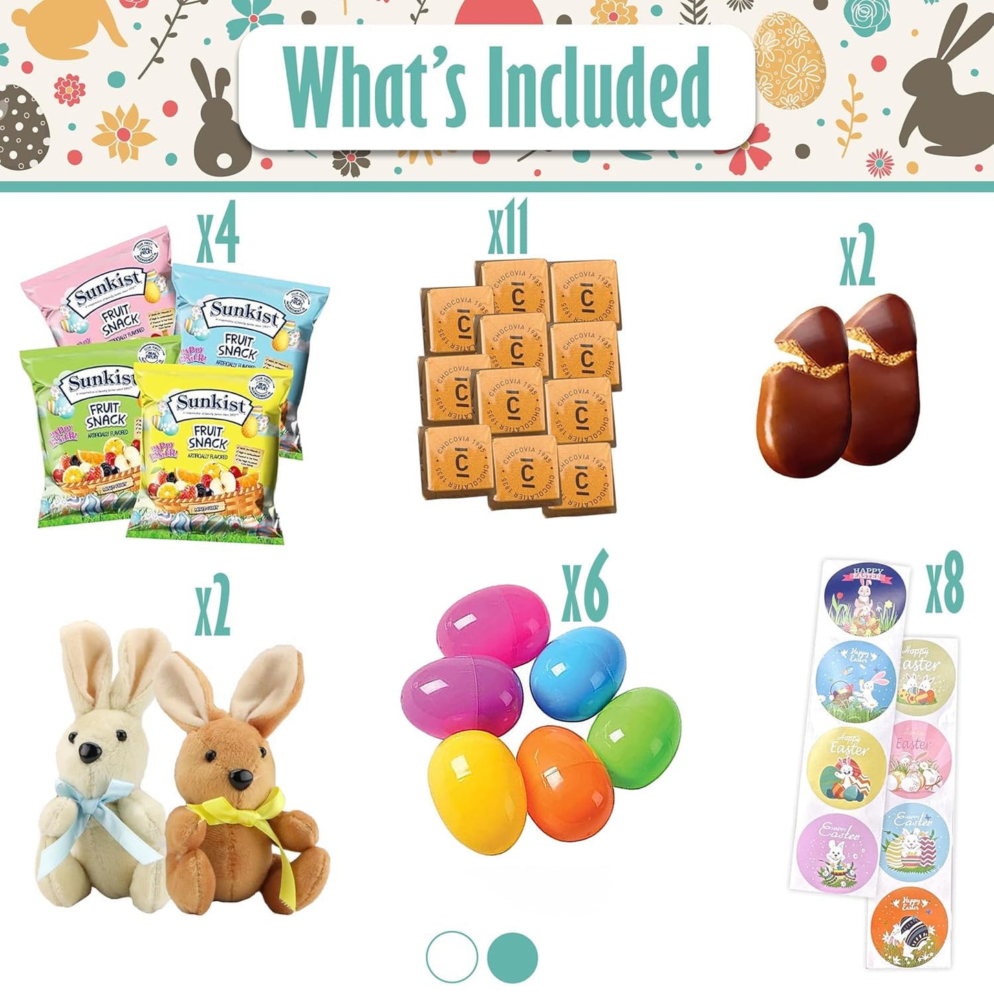 Easter Snack Yellow Tin (60 Count) Filled With Treats, Peelable Gummies, Easter Marshmallow Gummies, Plush Easter Bunny, Great P