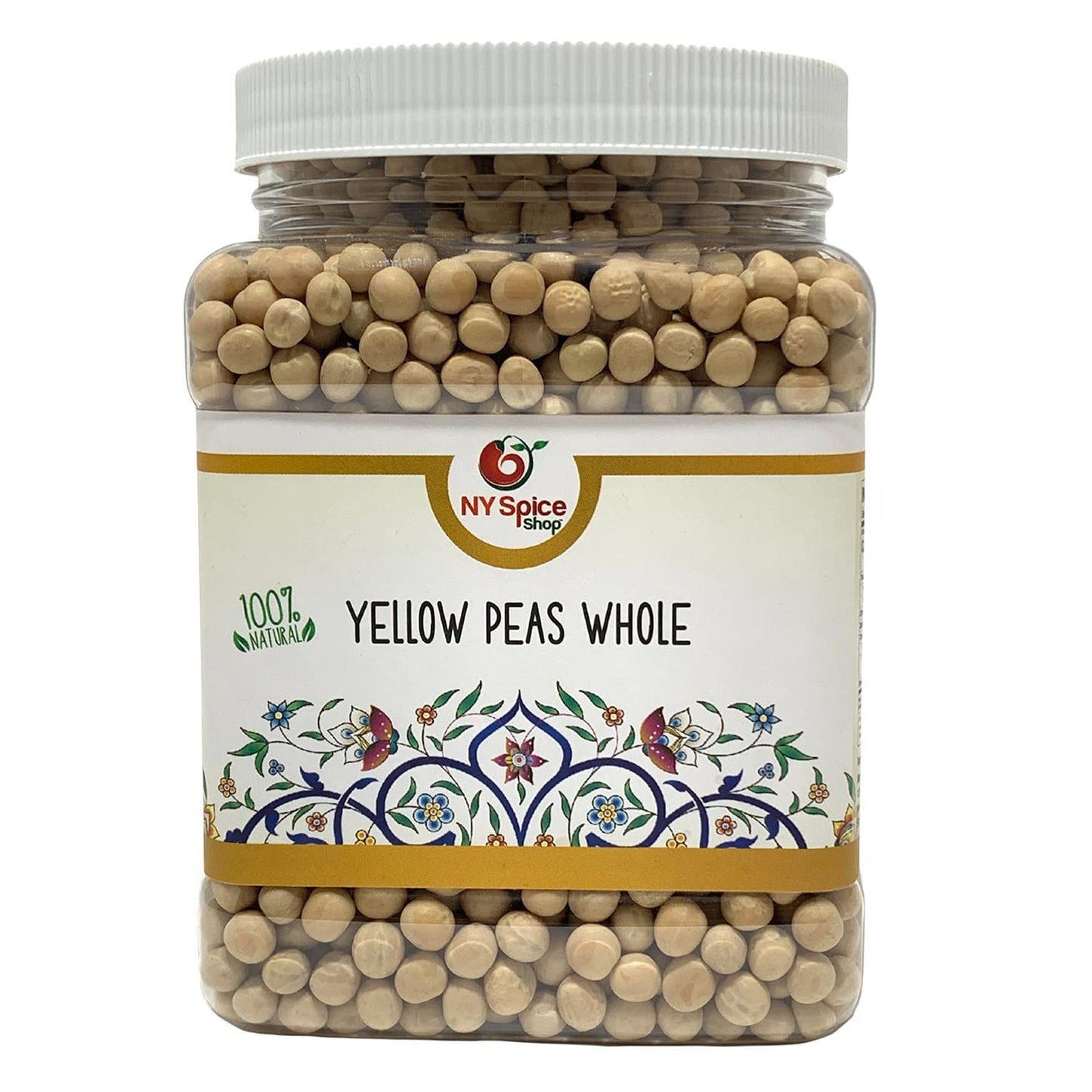 NY SPICE SHOP Whole Yellow Peas - 1.5 Pound (lbs.) Dry Yellow Peas - Pure & All-Natural Beans - Healthy & Delicious - Protein & 