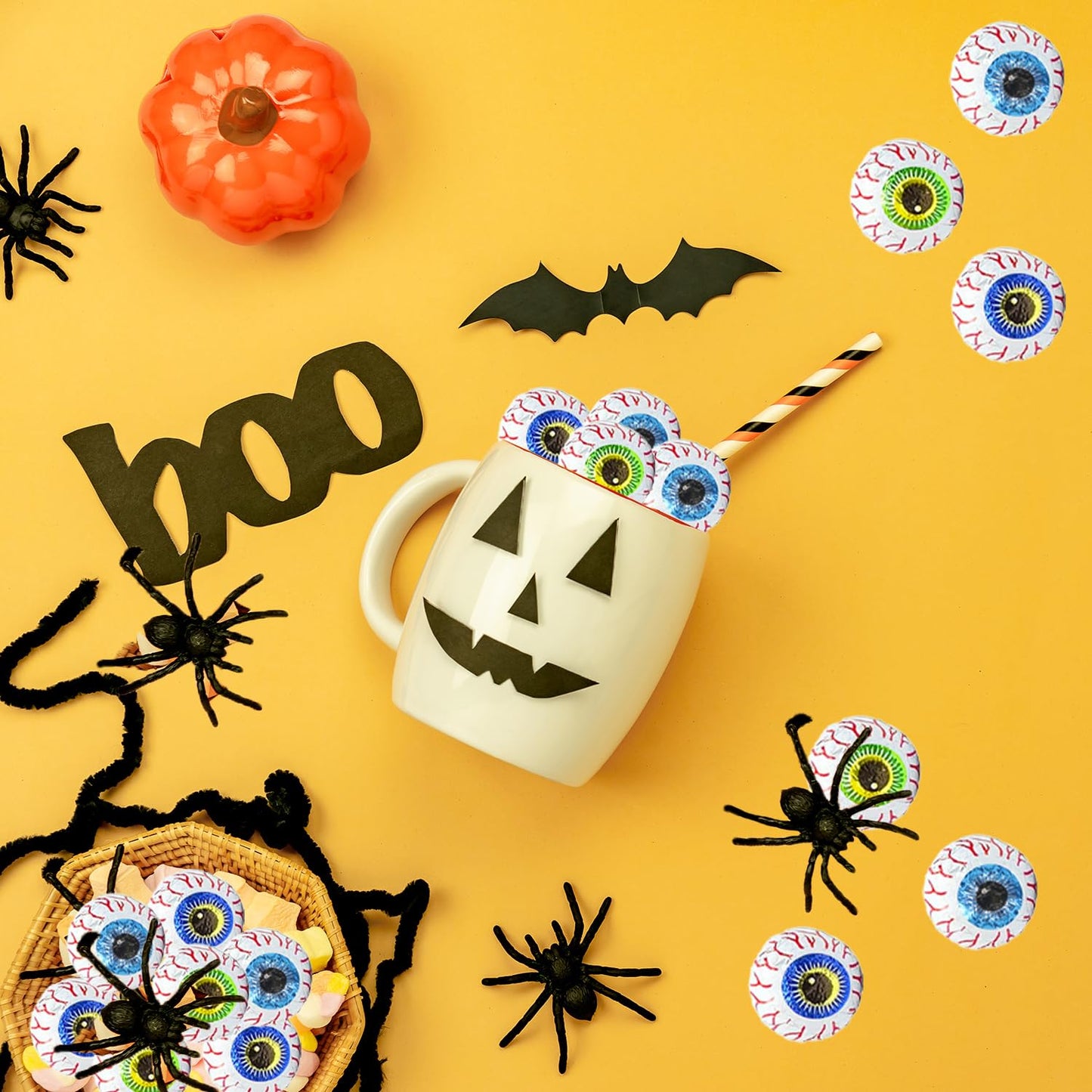 Fruidles Halloween Milk Chocolate Goog-ly Eye Balls, Double Crisp, 8 Ounce Party Bag, Individually Wrapped, Kosher Certified