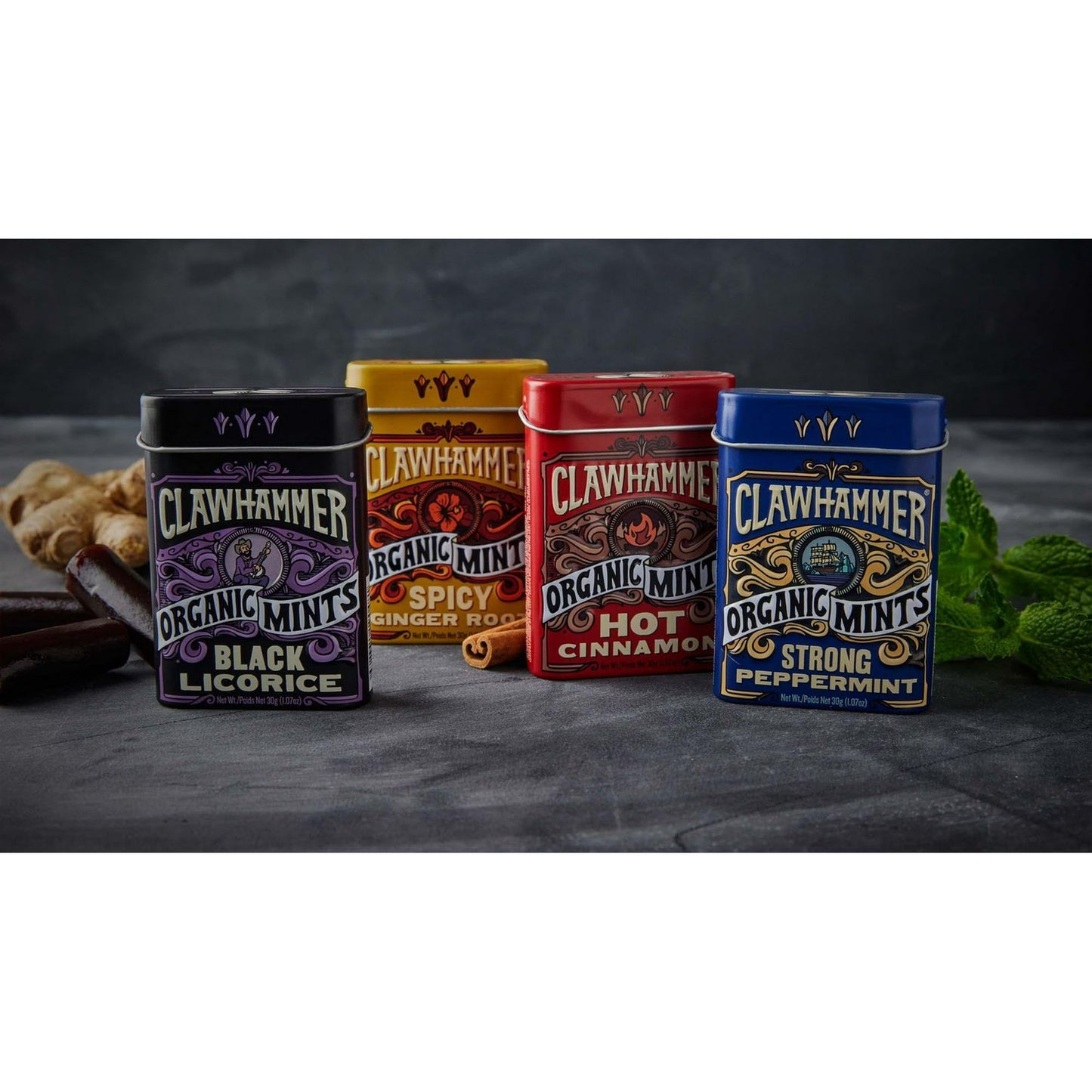 Clawhammer Organic Hot Cinnamon Mints, 30 Gr