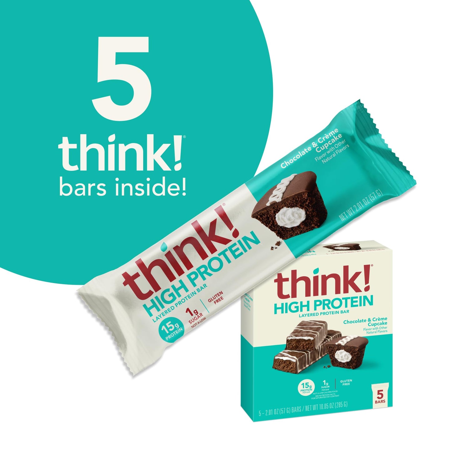 THINK! High Protein CHOC CREME CUPCAKE 5CT