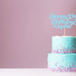EDSG Personalized Birthday Cake Topper, Double-Sided Glitter Card, Champagne Gold, Customizable with Any Age or Name