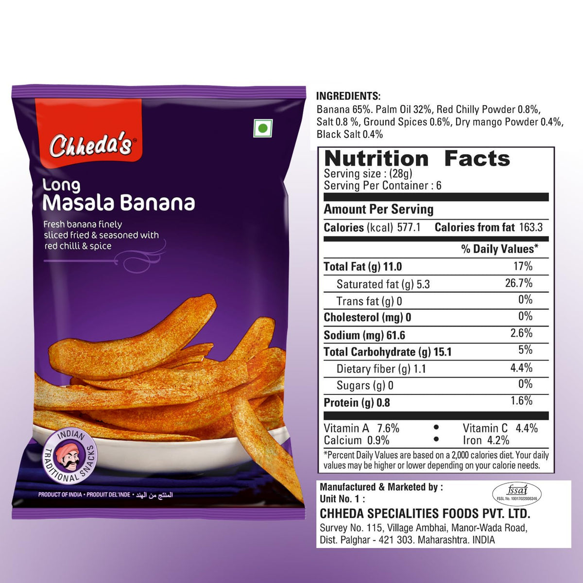 Long Masala Banana Chips