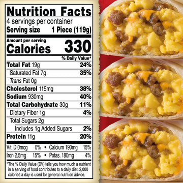 Jimmy Dean Sausage Breakfast Burritos, 4 Count