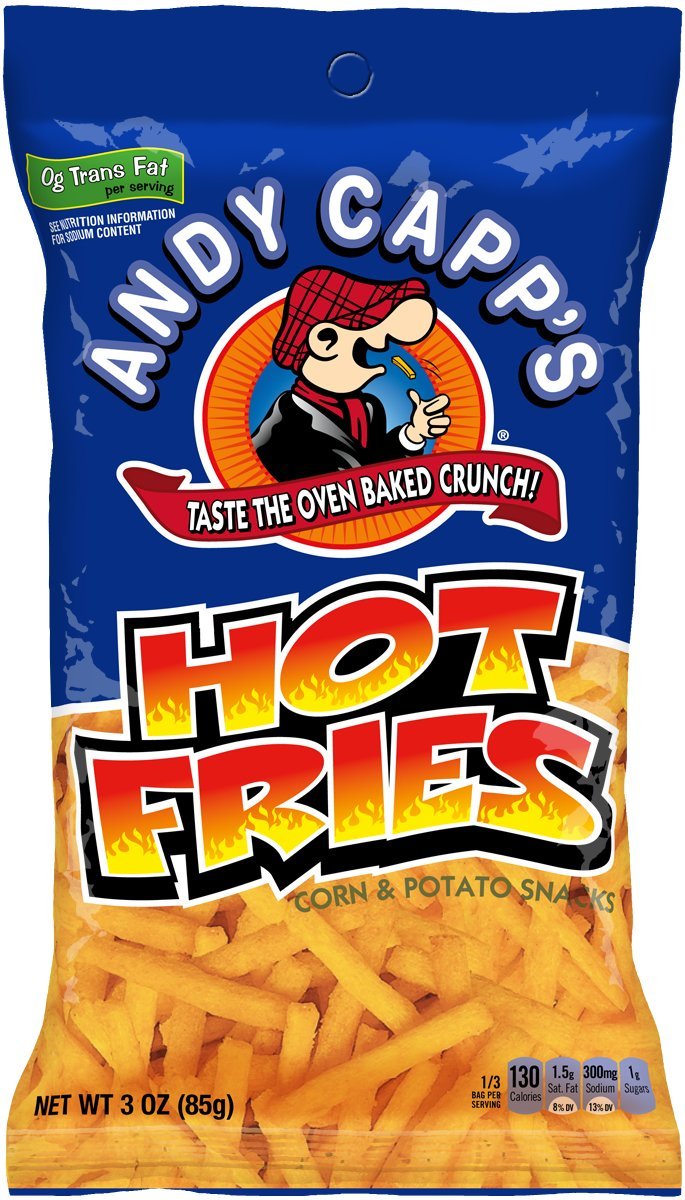 Andy Capp s Hot Fries, 3 oz, 7 Pack