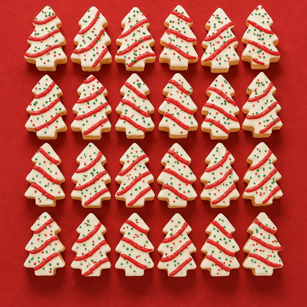 Christmas Tree Cakes Bulk 40 Count - Festive Holiday Snack Cakes Gift Box - Individually Wrapped Vanilla Cakes - Perfect for Par
