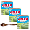 Jell-O Instant Pudding & Pie Filling Mix 1 oz Box (Pack of 3) with Candy Freezer Wooden Spoon (Zero Sugar Pistachio) - Wooden Sp