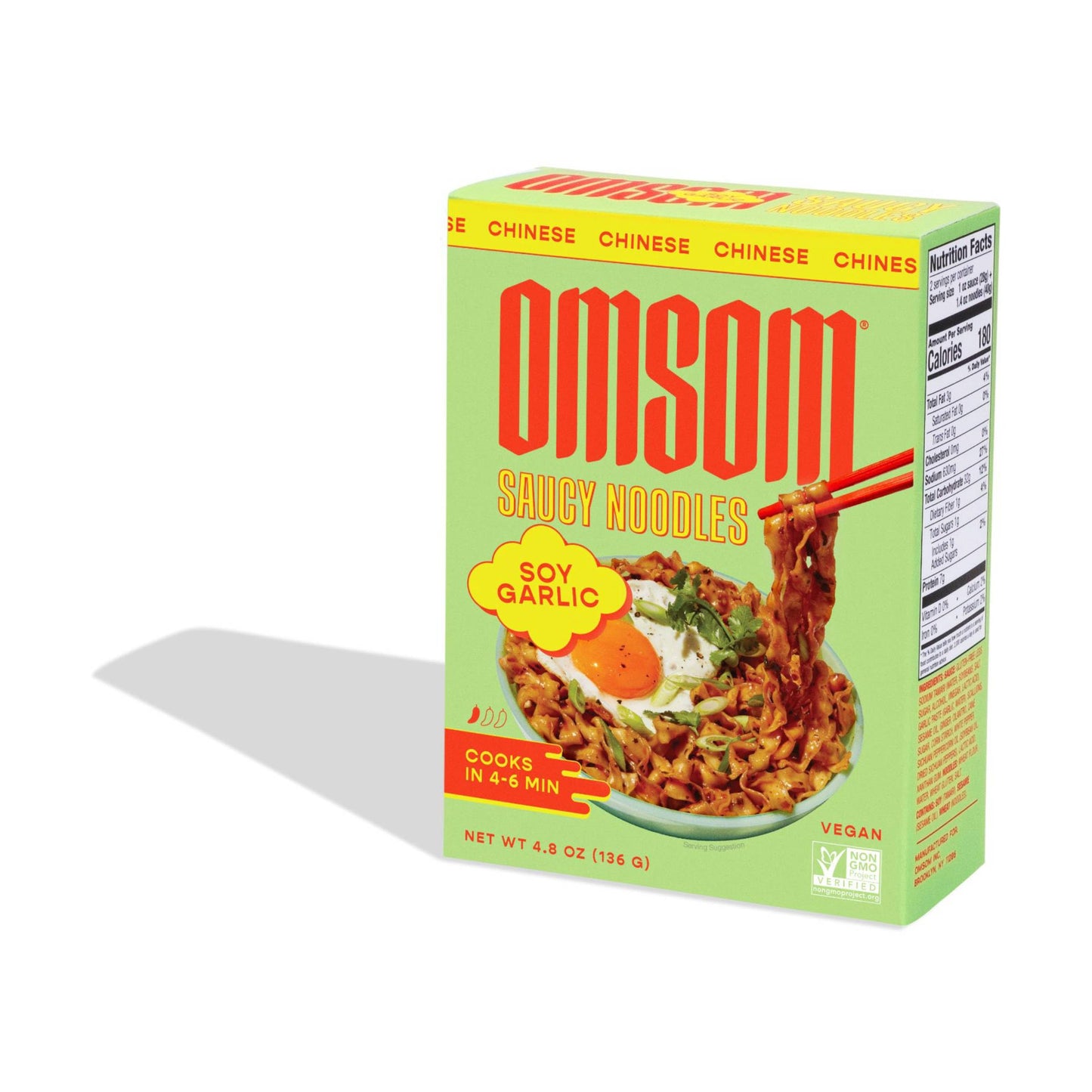 Omsom Soy Garlic Saucy Noodles, 4.8 OZ