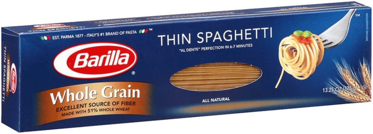 Whole Grain Pasta, Thin Spaghetti, 16oz,(Pack of 4)