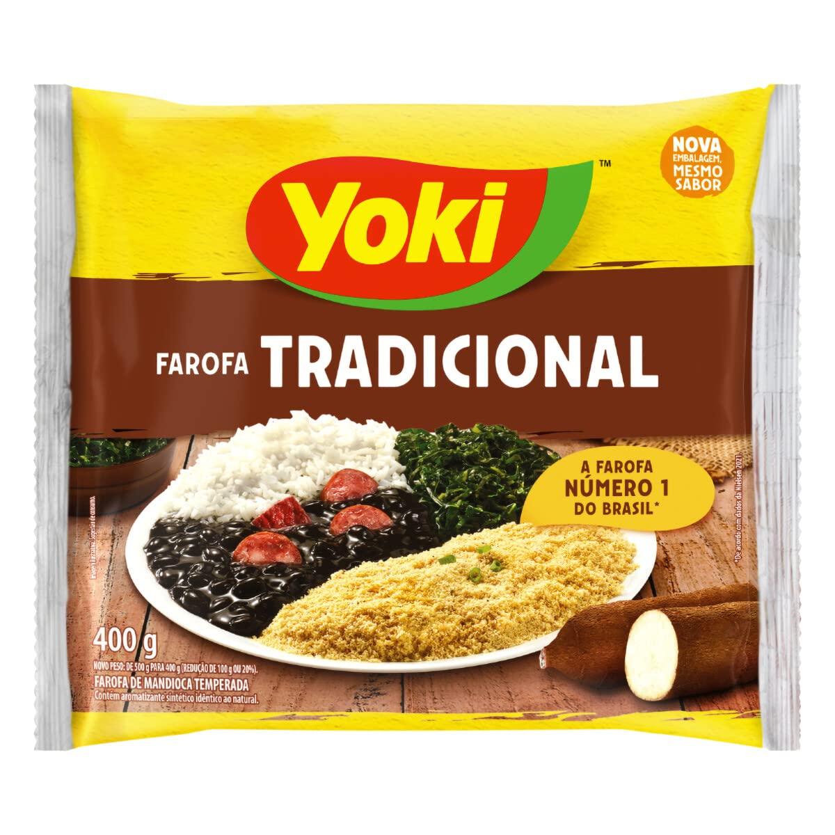 Yoki Seasoned Cassava Flour | Farofa Tradicional Pronta Temperada Yoki 400g