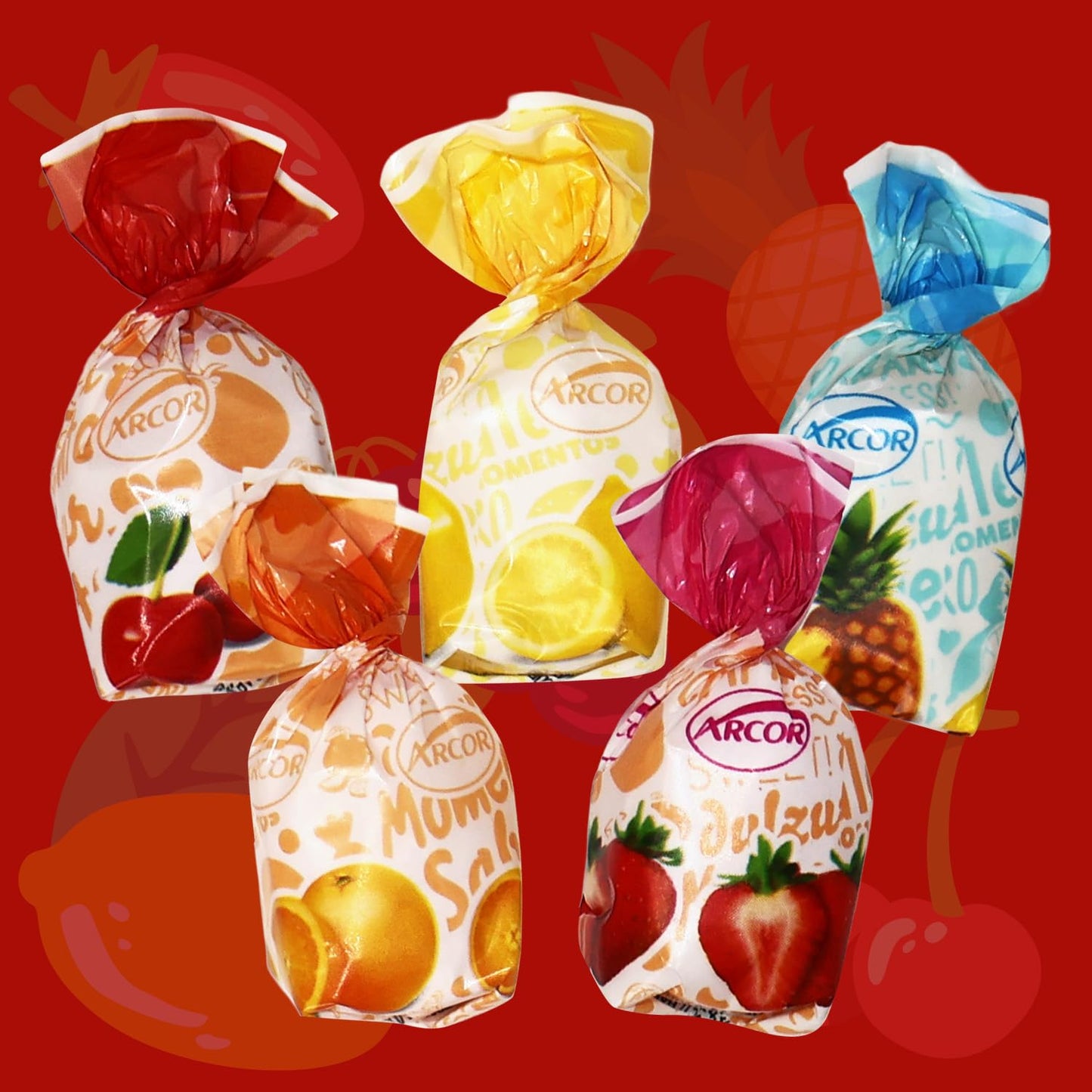 Taboom Bulk Fruit Filled Hard Candy - Assorted Fruity Candies, 2 Pound, Approx 120 Pieces, Individually Wrapped