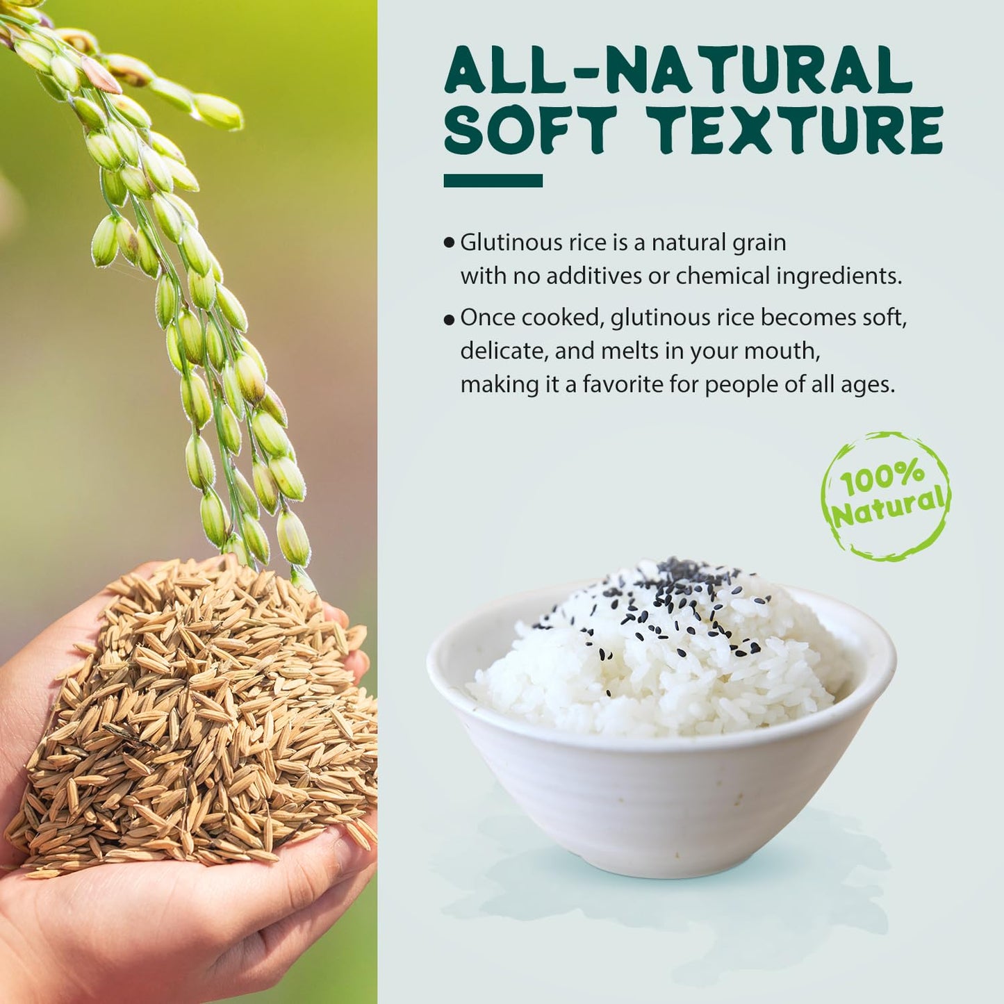 Soeos Sweet Sticky Rice 2Lbs(Pack Of 3), Premium Glutinous Rice, All Natural Gluten Free Sticky Rice For Desserts Or Rice Cakes,