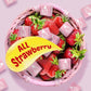 All Pink Strawberry Chewy Candy, 1 LB (Approx. 90 Pieces) Bulk Bag - Pink Individually Wrapped Candy, Perfect for Parties, Event
