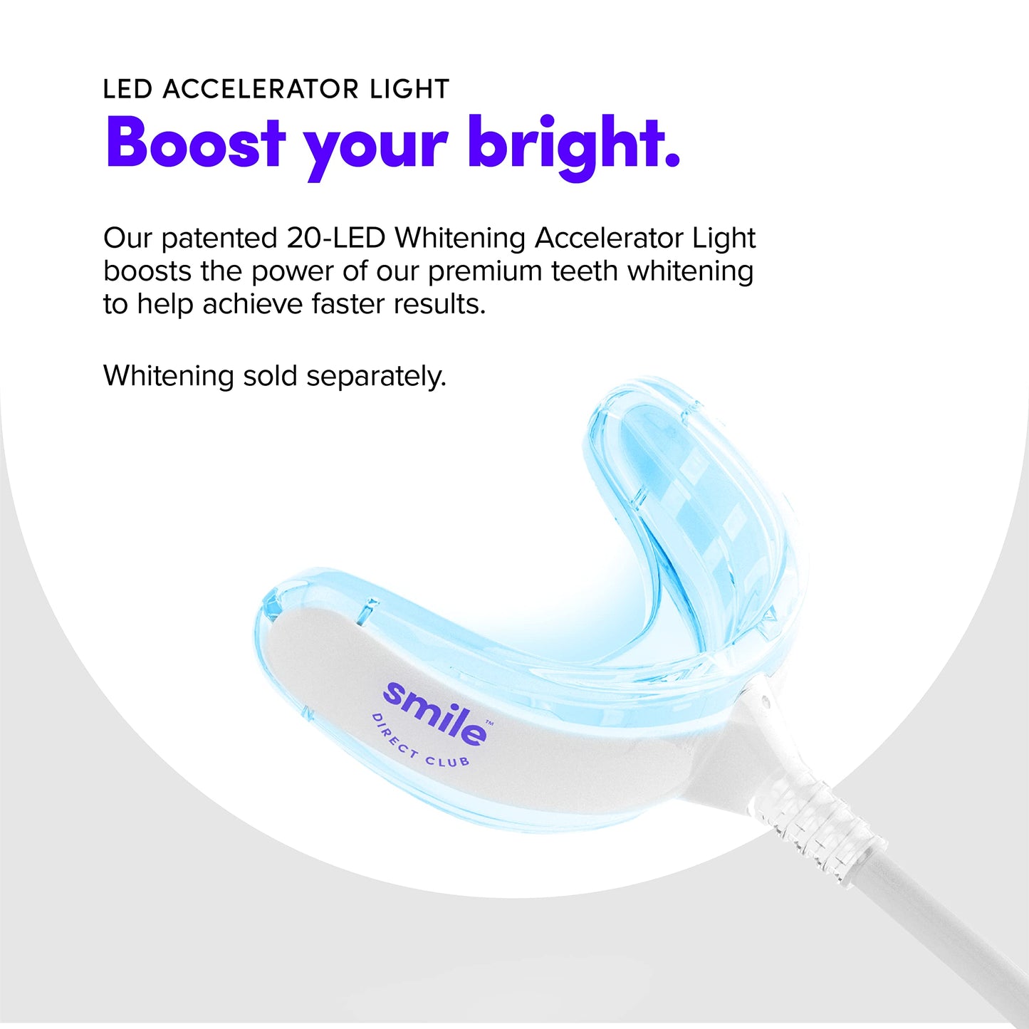 SmileDirectClub Teeth Whitening LED Accelerator Light - Fast Whitening for SmileDirectClub Premium Teeth Whitening, 1 Count