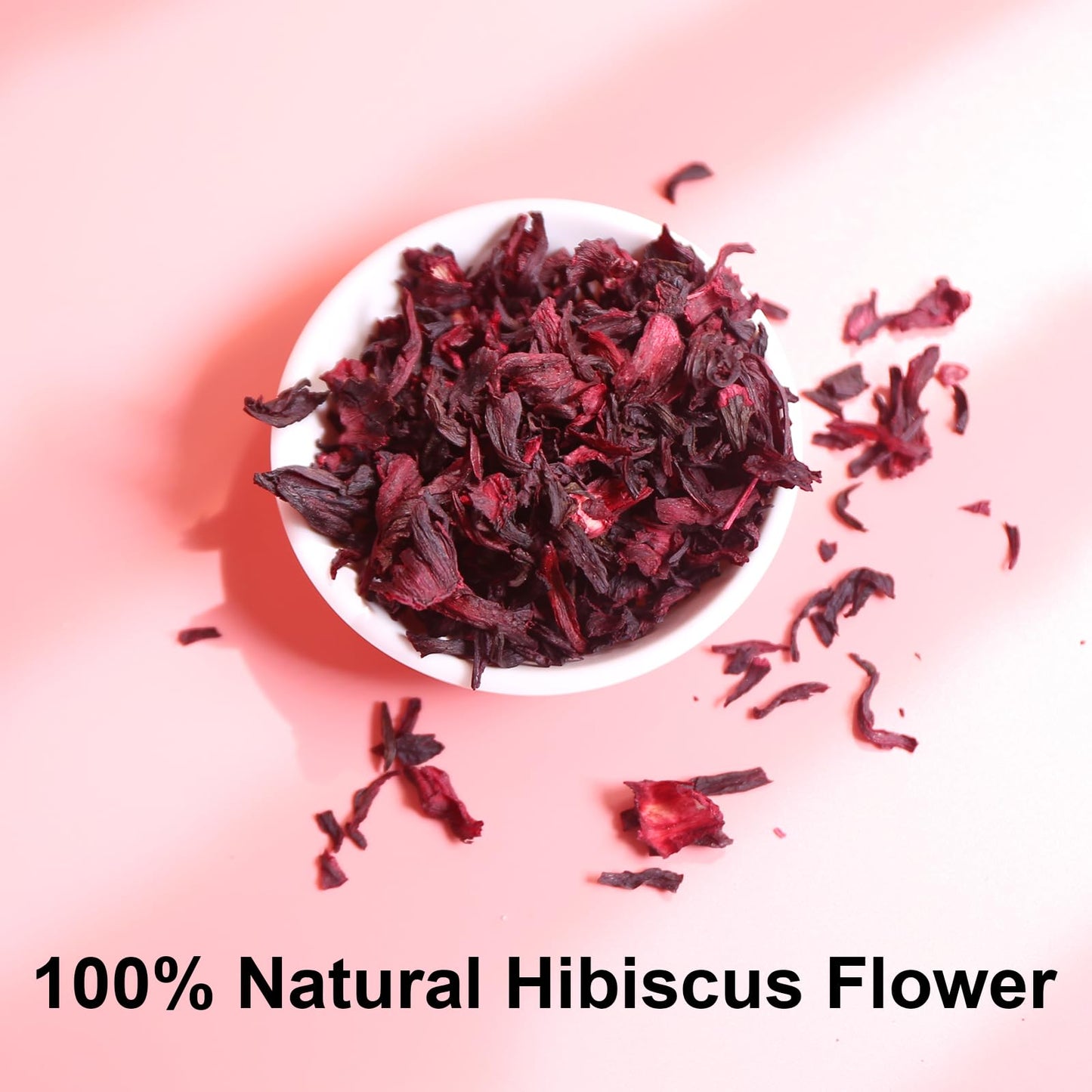 FullChea Hibiscus Tea Bags - Premium Non-GMO, Caffeine-free, 50 Teabags, 2g/bag - Rich in Antioxidants, Supports Digestion