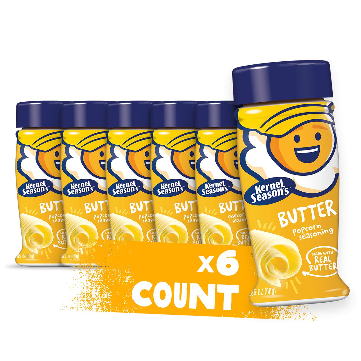 Kernel Season's Popcorn Seasoning, Butter, 2.85 Ounce (Pack of 6)