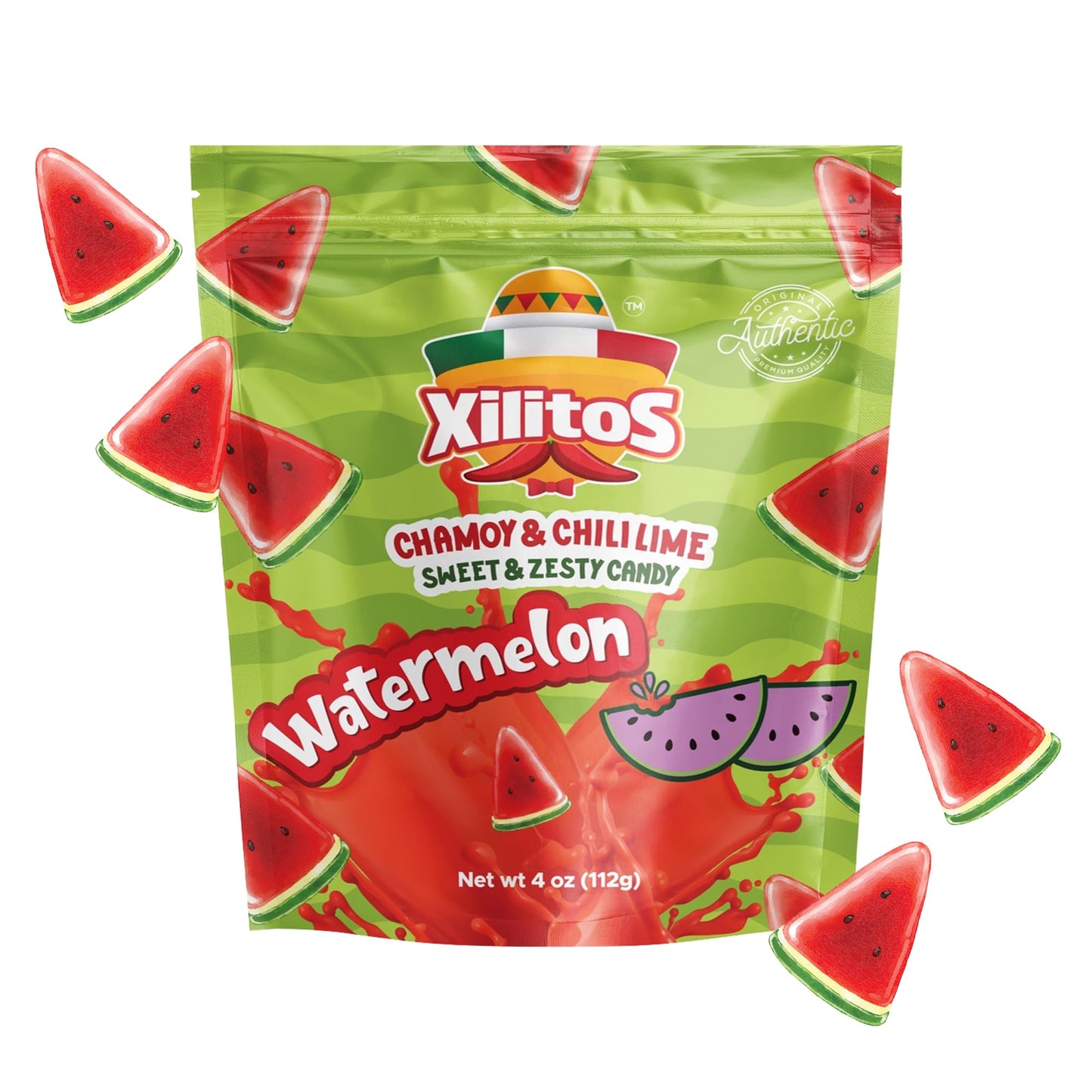 Mexican Candy Watermelon Chamoy Candy Gummies  Spicy  Sweet & Zesty Watermelon Gummy With Chamoy Chili Lime  A Unique Mexican Snack For Spicy Sweets Lovers  Gluten-Free  Xilitos By Cosmic Freeze