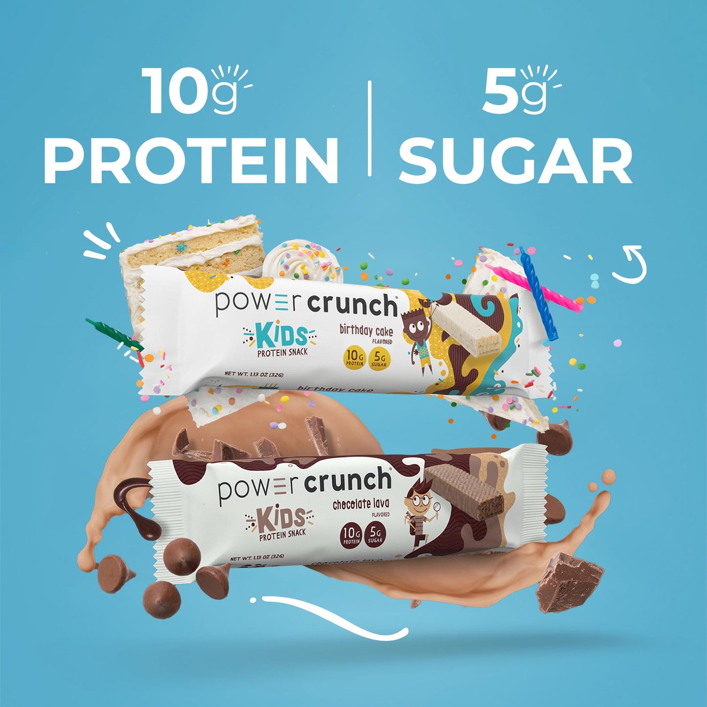 Power Crunch Protein Wafer Bars And Power Crunch Kids Protein Bars, Variety Pack, (15 Count) High Protein Snacks With Delicious Taste