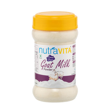 Nutra Vita Freeze Dried Goat Milk Powder 500g (Natural, Gluten Free, No Preservatives) Packed in 100% Food Grade reusable PET Bo