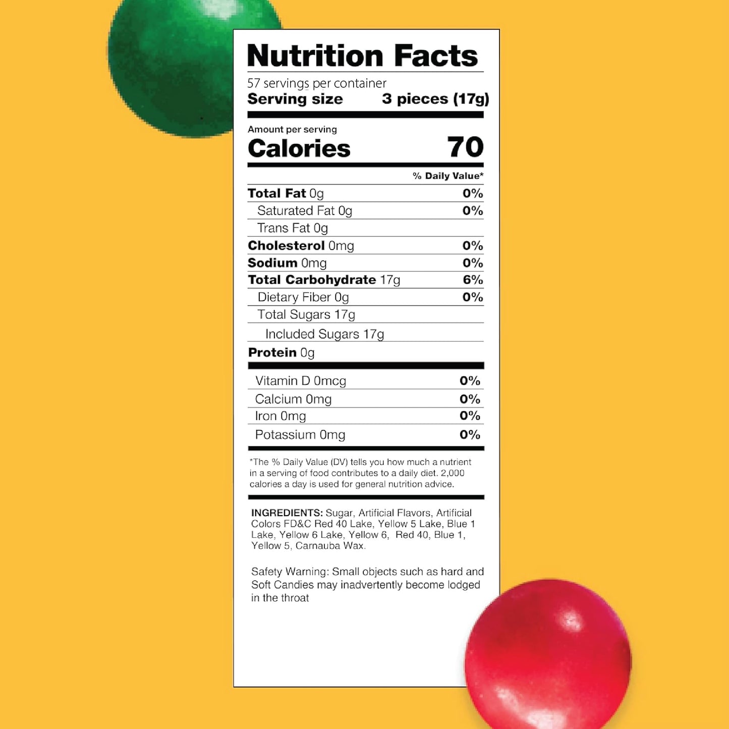 Jaw Breakers - 2 Pound Bulk Pack (About 170 Count) - Assorted Fruit Hard Candy - Individually Wrapped Candy - Lemon, Lime, Cherr
