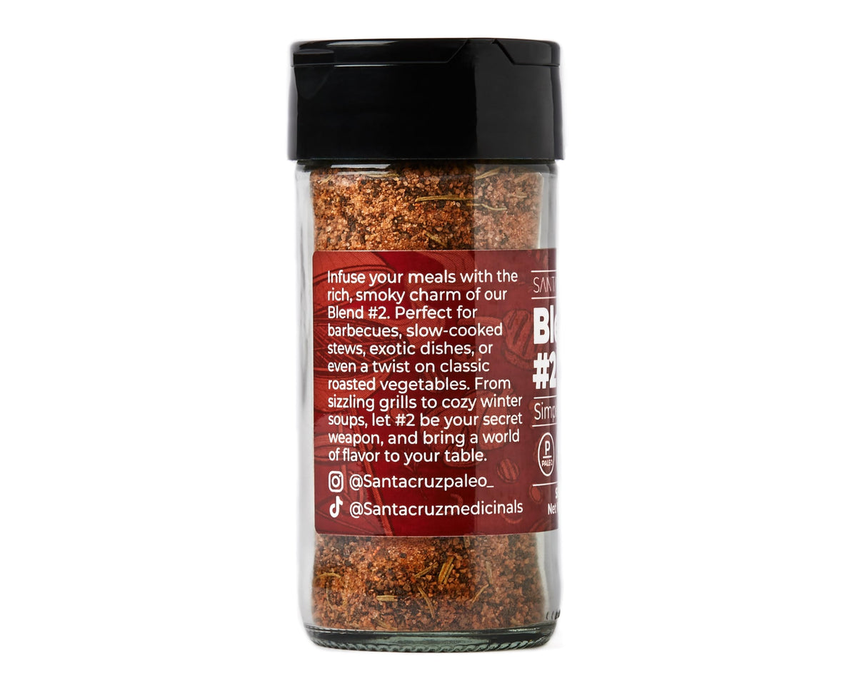 Santa Cruz Paleo Seasoning Blend #2, Sweet and Smoky Spice for Meat, 3.5 Oz Jar, Gluten Free, Keto, Paleo