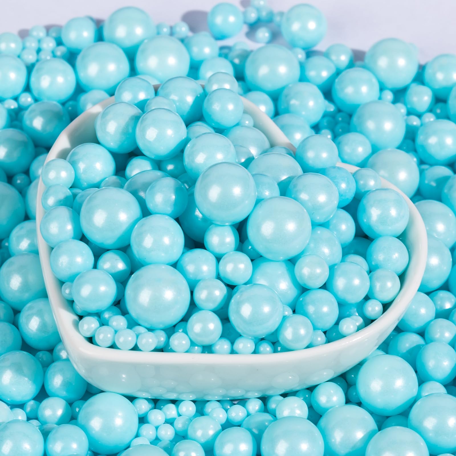Sugarzy Edible Pearl Sprinkles, Blue Pearl, 130g Baking Decorations, Cupcake Toppers, Cookie and Ice Cream Toppings