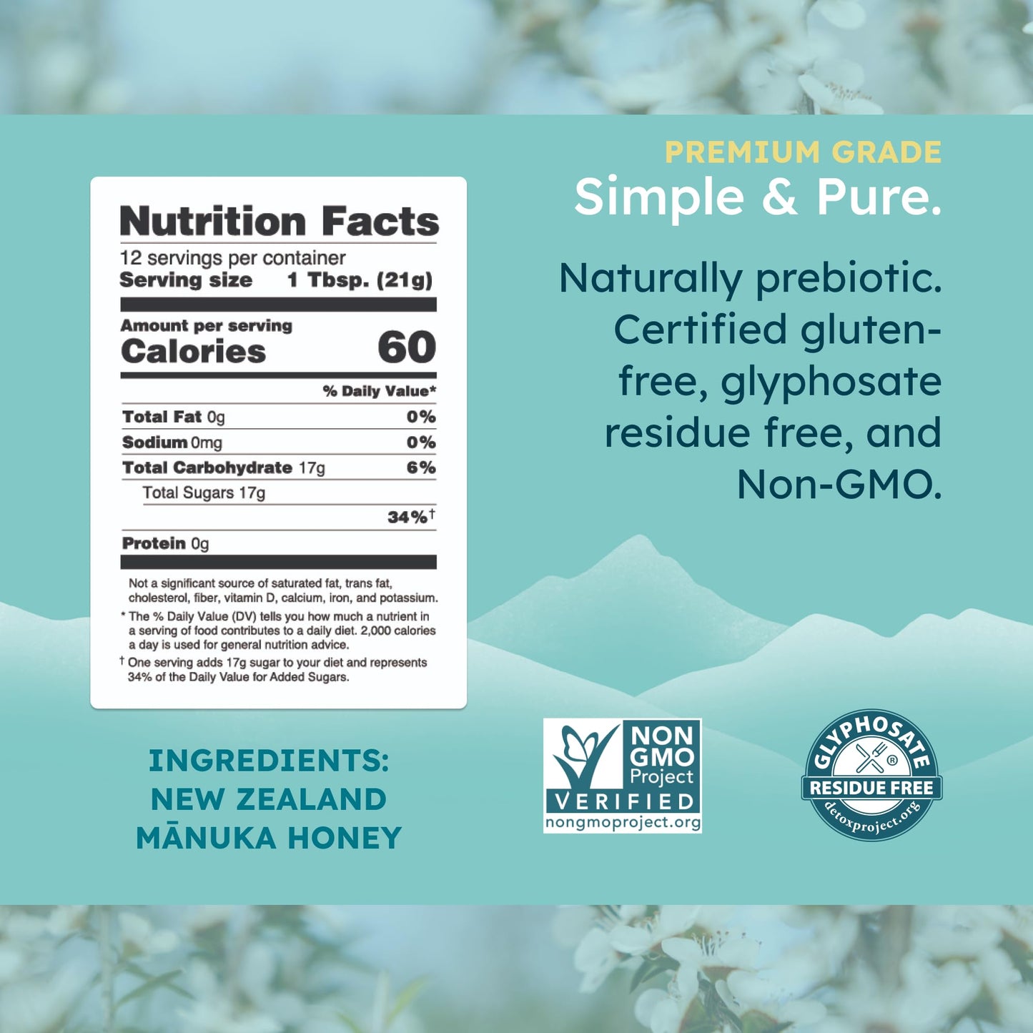 Melora Raw Manuka Honey From New Zealand | Umf 8+ | Mgo 185+ | 8.8 Oz Jar | Safe For Skin Care | Edible & Healthy Sugar Alternat