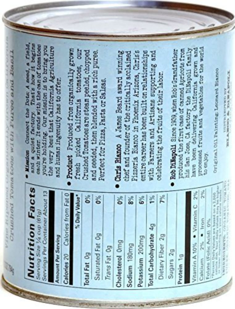 Bianco Dinapoli - Tomatoes Crushd Puree - Case Of 6-28 Oz