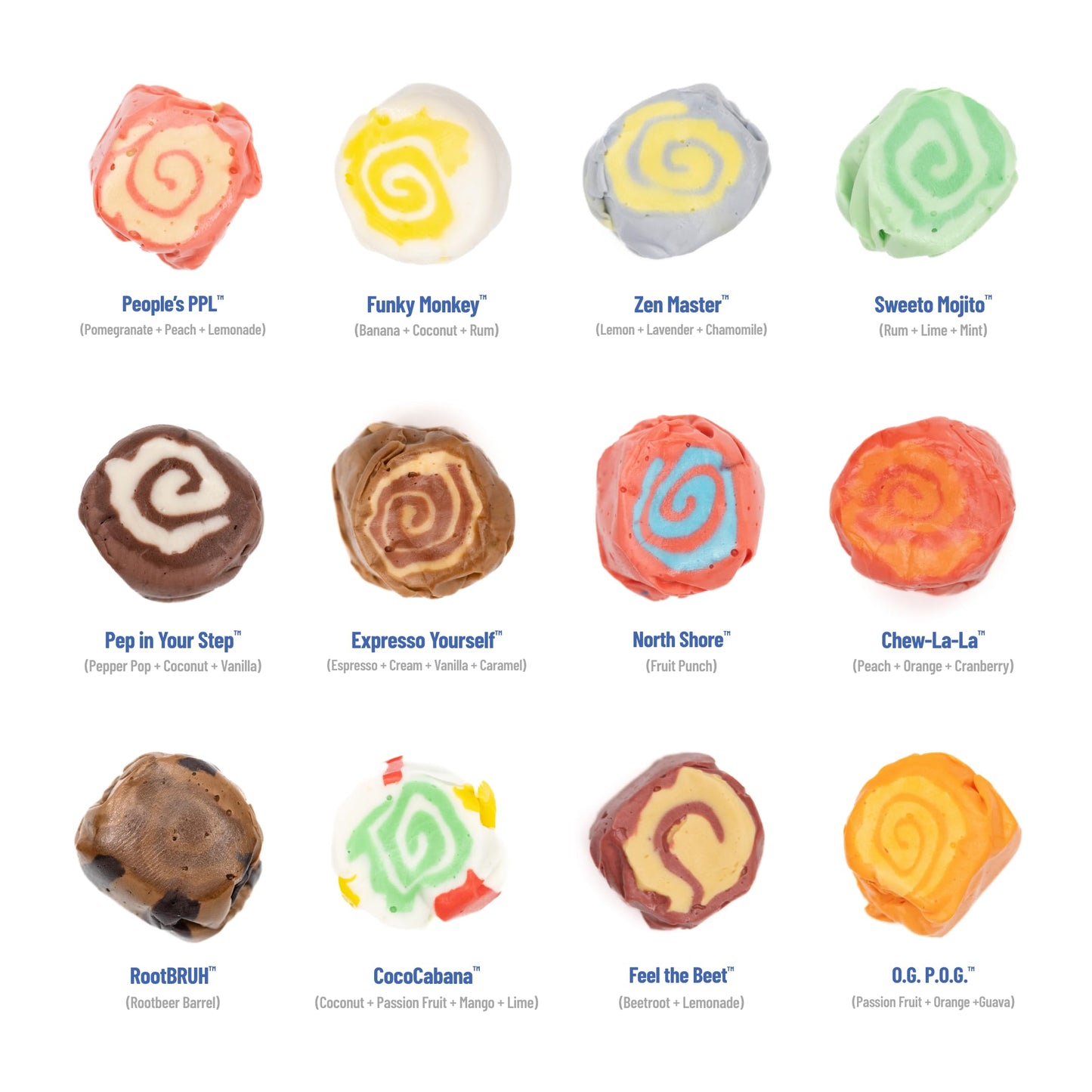 Taffy Shop Drink Favorites, Salt Water Taffy – Assorted Gourmet Soft Chewy Candy, Variety Pack, Bulk Sweet Snack, Fresh Gift & Gluten-Free, 35 Individually Wrapped Pieces (7Oz)